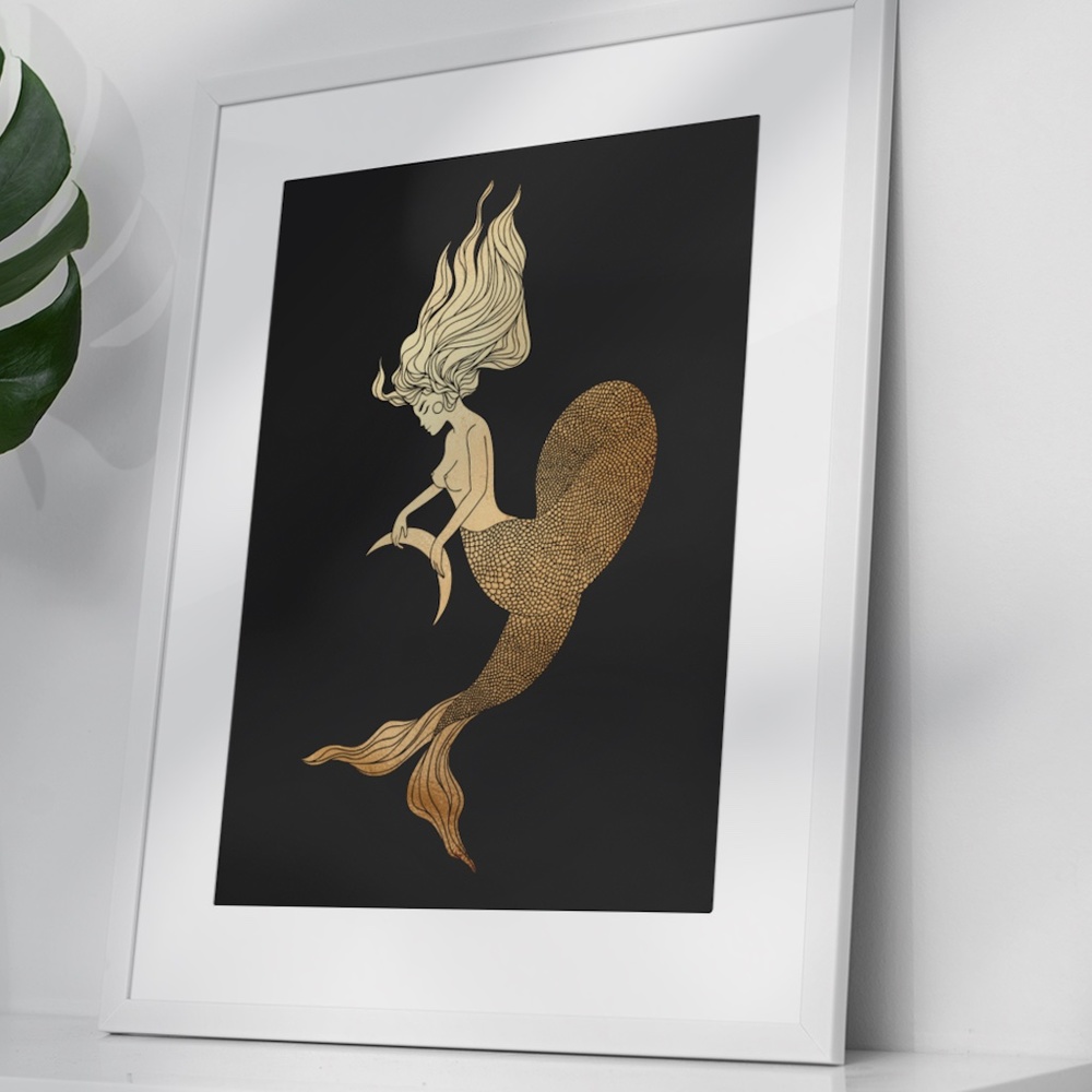 Pisces Wall Art Celestial Zodiac Print Poster Unframed - Picture 4 of 5